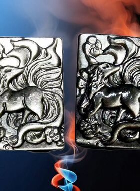 天然银曜石九尾狐狸仙狐方牌吊坠项链饰品挂件毛衣链配饰狐牌批发