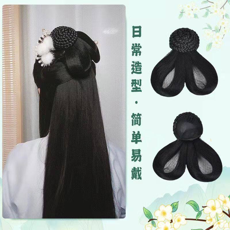 古装假发 垂挂髻后脑两侧假发 垂挂髻垫发包盘发汉服造型发髻