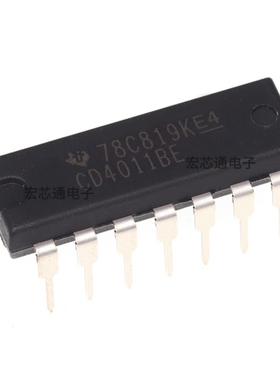 原装正品 CD4011BE 直插DIP-14 四路2输入与非门 HEF HCF CD4011