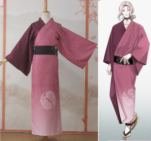 温泉漫漫一刀剑五月雨江乱舞cos村云江和服轻装浴衣，定制不能退