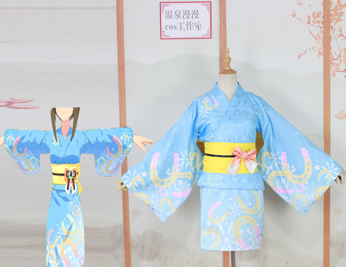 赛马娘特雷森音浴衣蓝色马蹄铁