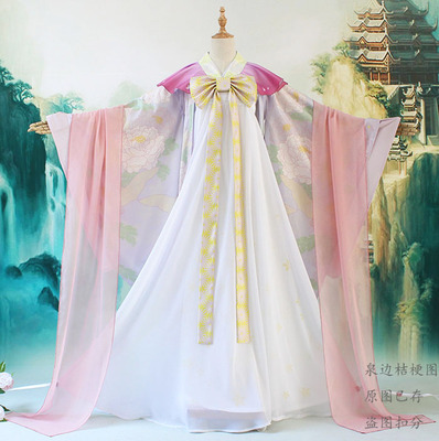 甄嬛传 叙花列 水仙 cosplay 印花 汉服古装 齐胸襦裙中国华服