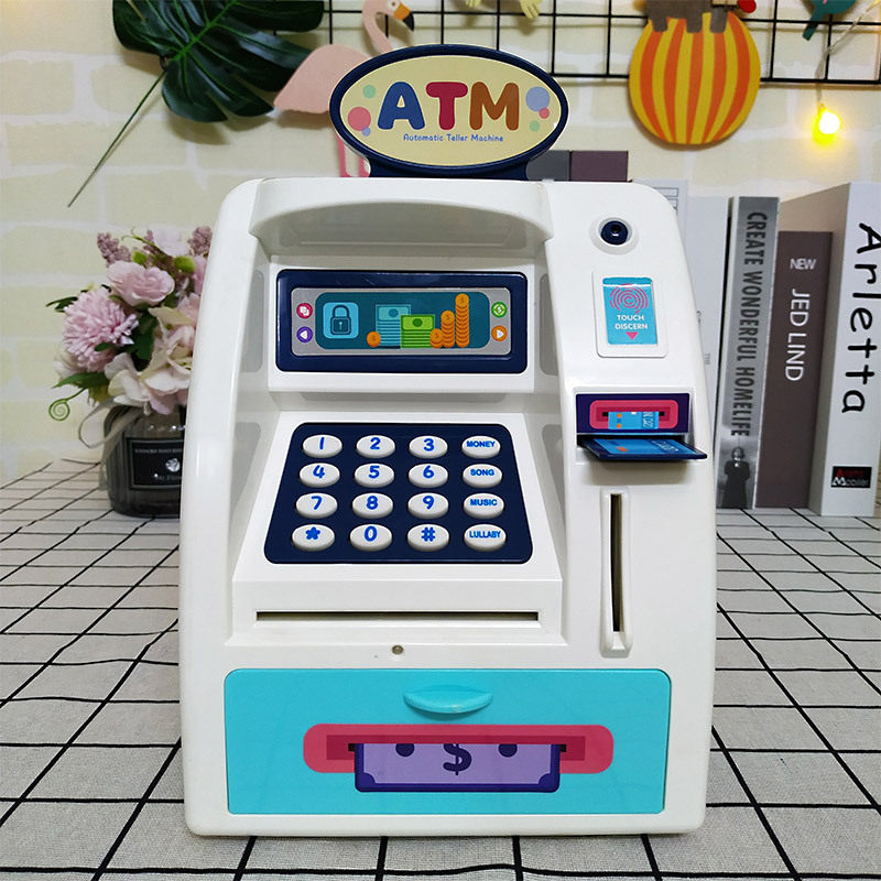 atm机存钱罐存取款机创意儿童卡通智能密码箱验钞卷币储蓄罐礼物