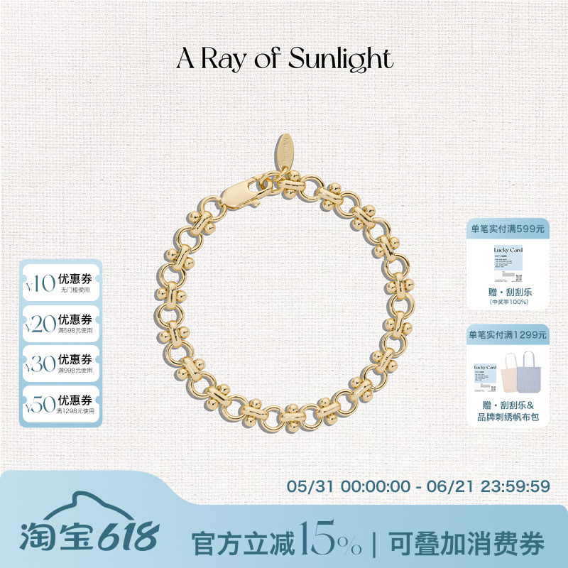 A Ray of Sunlight埃及系列沙漠绿洲金属手链百搭叠戴欧美小众