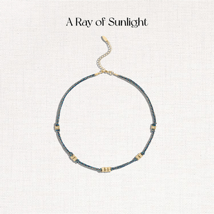 A Ray of Sunlight埃及系列沙漠绿洲编织金属肌理项链百搭叠戴