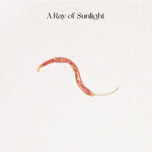 A Ray of Sunlight 新年系列肌理隔珠编织手链平安福气本命年红绳