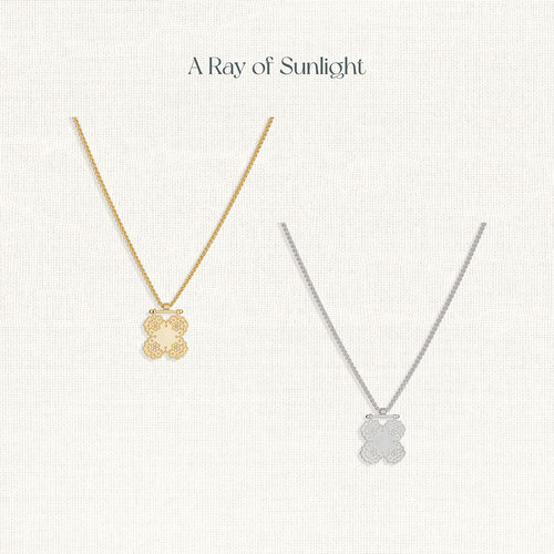A Ray of Sunlight刺绣花边蕾丝系列四角吊坠项链精致百搭时髦