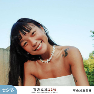 【王玉雯同款】ARayofSunlight天然白蝶贝花瓣项链小众高级感度假