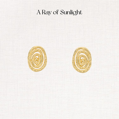 A Ray of Sunlight埃及系列循环耳钉手工肌理百搭欧美高级耳环