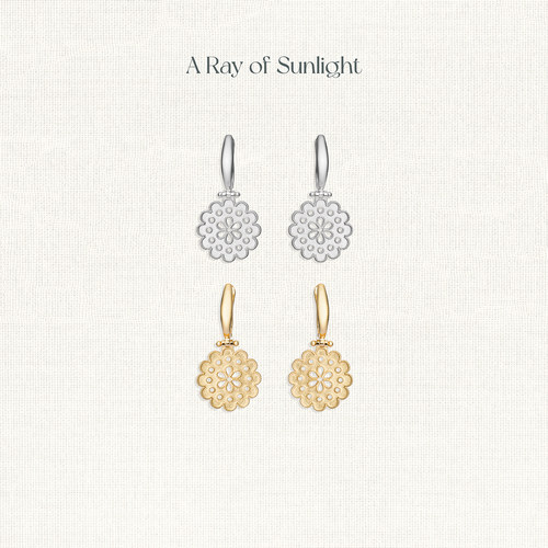 【徐若晗同款】ARayofSunlight刺绣花边蕾丝系列吊坠耳环精致百搭