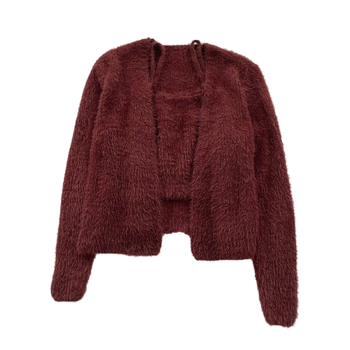 Демисезонный розовый трикотажный лонгслив, куртка, в корейском стиле, эффект подтяжки