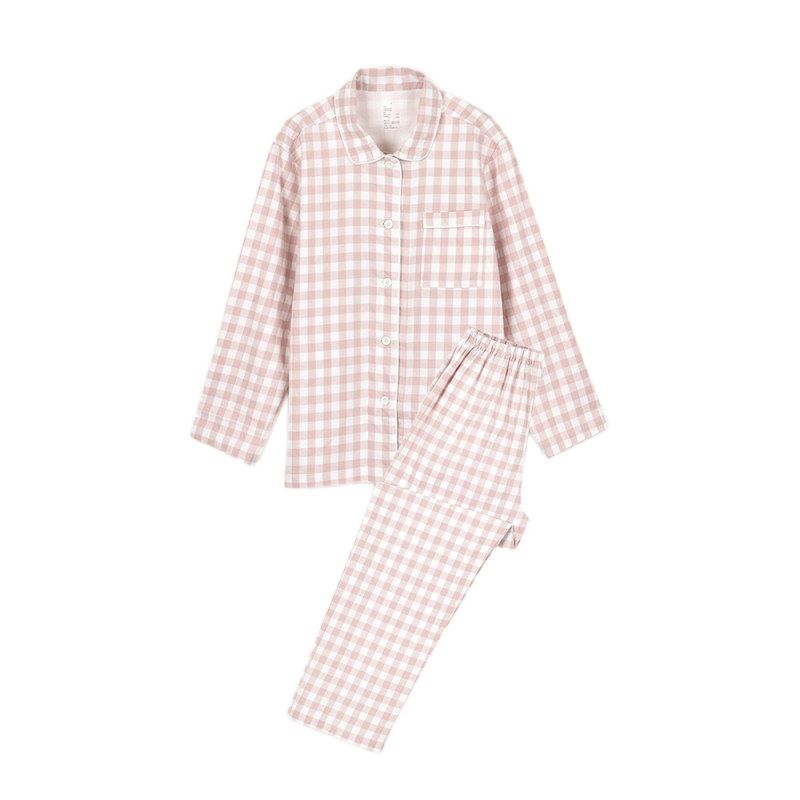 無印棉法兰绒无侧缝睡衣套装 良睡衣/家居服套装