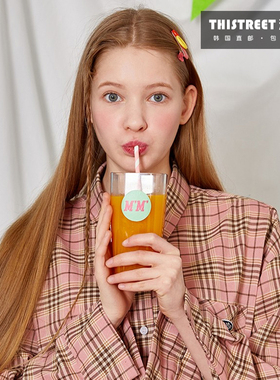 国内现货MUAHMUAH潮牌新款宽松韩版格子衬衫款学生MUSH18001