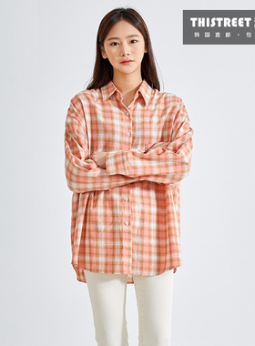 国内现货MUAHMUH韩潮牌新款宽松时尚小格子衬衫外穿MUSH20302