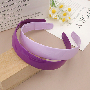 发箍女儿童学生洗脸外带头箍亮面纯色碎发网红净面压发发卡头饰品