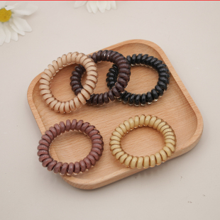 发圈女电话线5厘米发绳无痕大小号亮面皮筋扎头发网红头绳头饰品