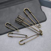 古铜色加厚大号别针加粗复古胸针扣衣服固定扣针安全金属diy胸针