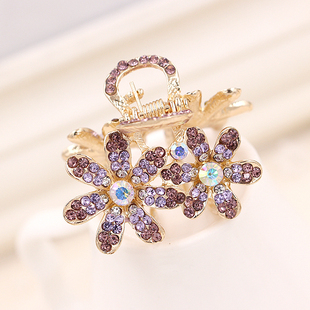 韩国发抓中号盘发饰品水钻简约抓夹女发夹头饰夹头发刘海夹子发卡