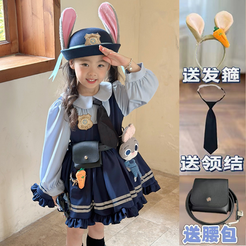 疯狂动物城朱迪兔子警官连衣裙