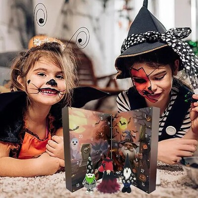 新品 Spooky Handmade Gnomes 万圣节倒计时日历盲盒