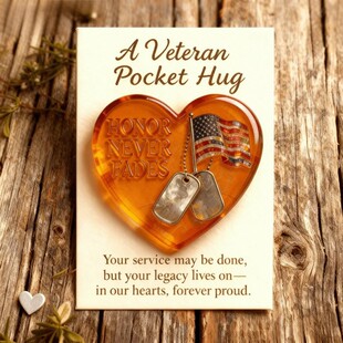 现货Christmas Veterans Day Gift  Veteran Pocket Hug 圣诞挂件