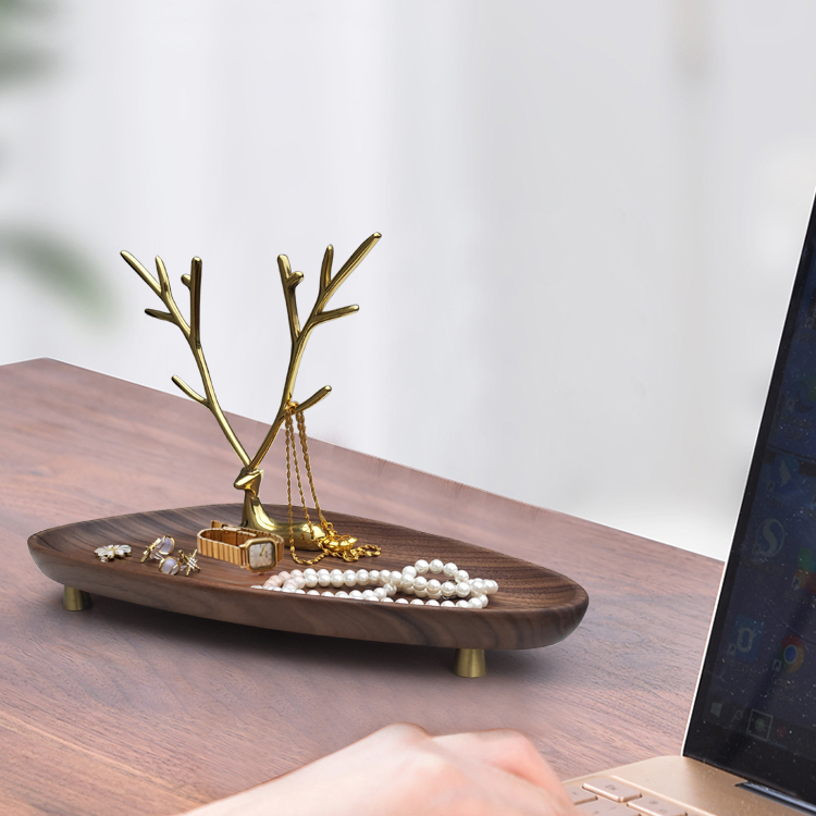 首饰托盘北欧桌面首饰架耳环