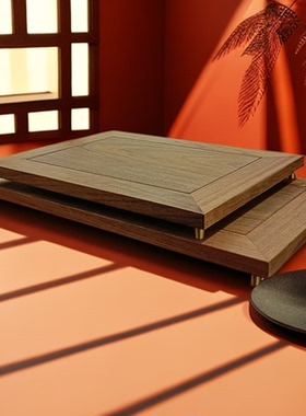 实木超大正方形底座摆件定制