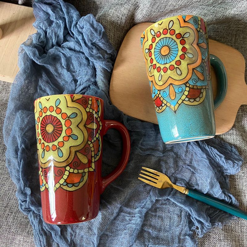 个性马克杯大容量陶瓷复古风对杯