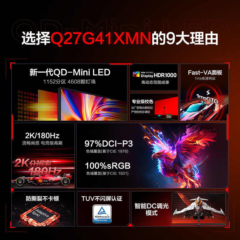 AOC180HZMiniLED27电竞显示器