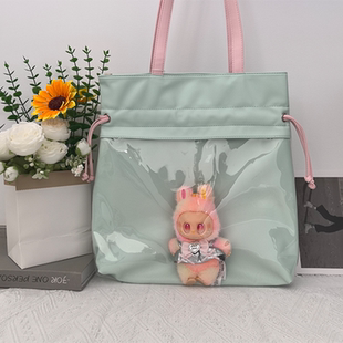 日系痛包透明娃包斜挎包可放娃娃包单肩小众女包二次元创意趣味包