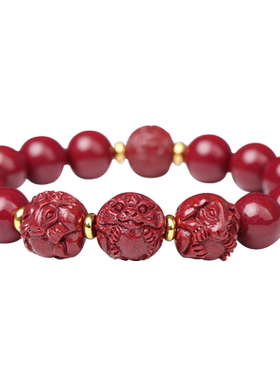 【强烈推荐】朱砂三合生肖手链