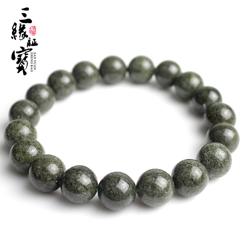天然绿幽灵聚宝盆手链满绿手串