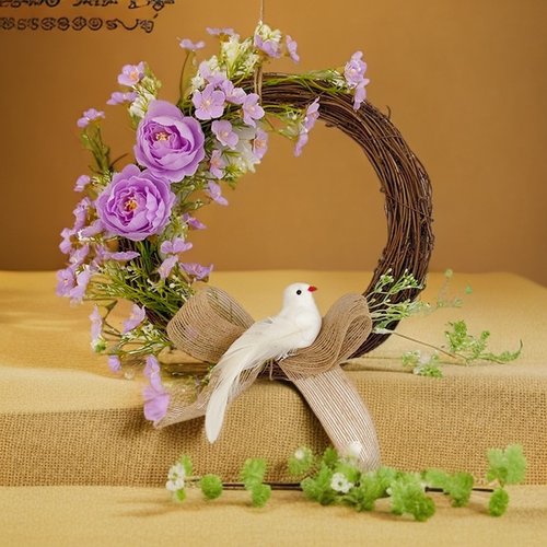 仿真花环挂饰高级感墙面装饰