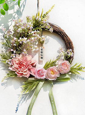 新款网红ins免打孔墙面装饰花篮挂墙壁挂式房间卧室门上装饰品