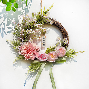 新款网红ins免打孔墙面装饰花篮挂墙壁挂式房间卧室门上装饰品