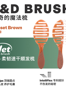 WetBrush Pro镂空排骨速干魔法梳顺发神器蓬松弹力养护不伤发女士