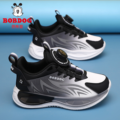 巴布豆男童皮面防水跑步鞋