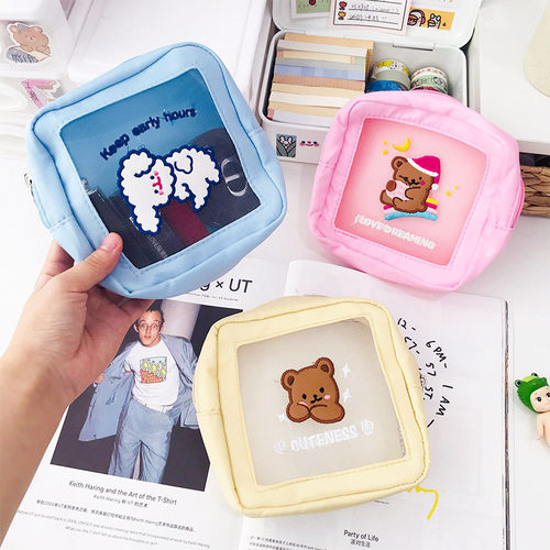 网红卡通小熊便携大容量化妆包