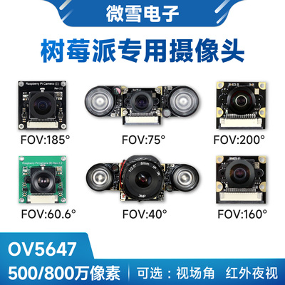 树莓派摄像头鱼眼/红外夜视模块