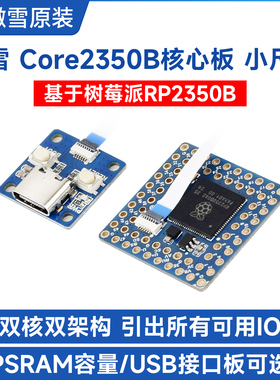 微雪 树莓派Core2350B核心板双核双架构开发板 模块可选8MB PSRAM