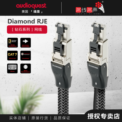 线圣Audioquest Diamond钻石纯银旗舰网线以太线数播交换机