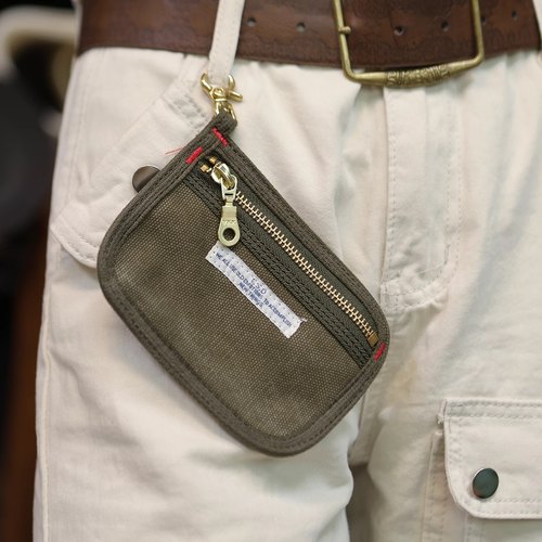 TSD手工帆布复古重工文艺挂件卡包挂包腰包收纳包钥匙包8731