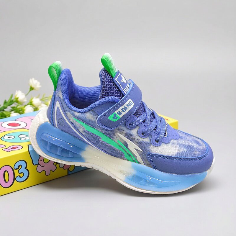 大童夏季新款男女童透气单网运动鞋超轻防滑软底网洞小学生跑步鞋