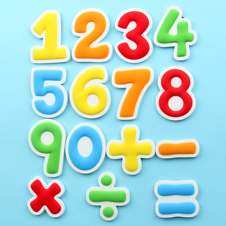 儿童早教可爱数字符号创意磁贴 软胶冰箱贴磁扣 早教磁贴黑板贴