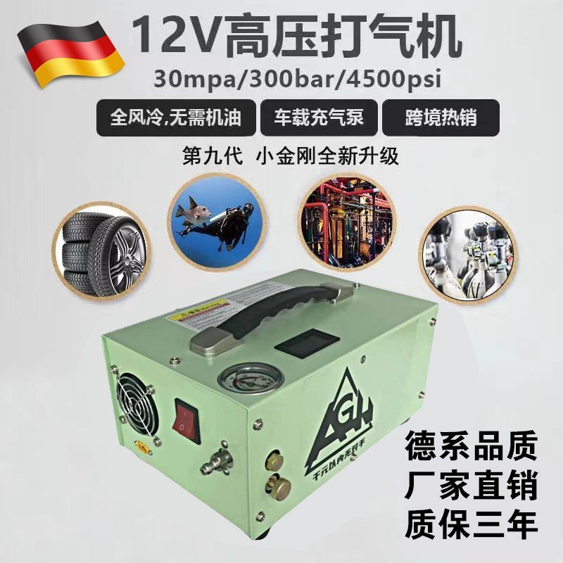 便携式车载12V高压打气机30mpa