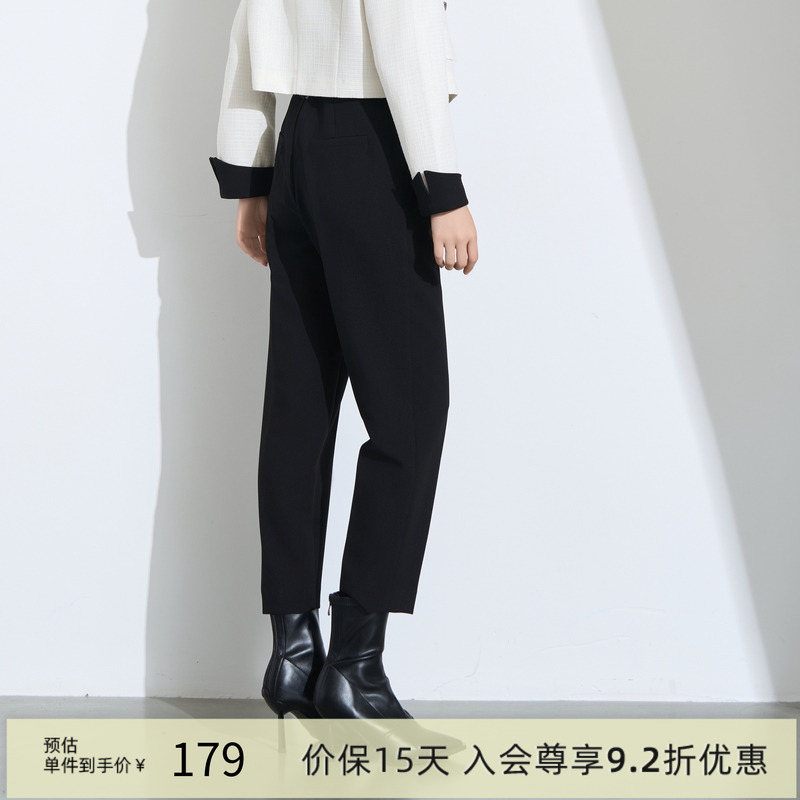 哈伦裤九分裤高腰显瘦小个子