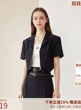 西装外套女短袖休闲西服短款