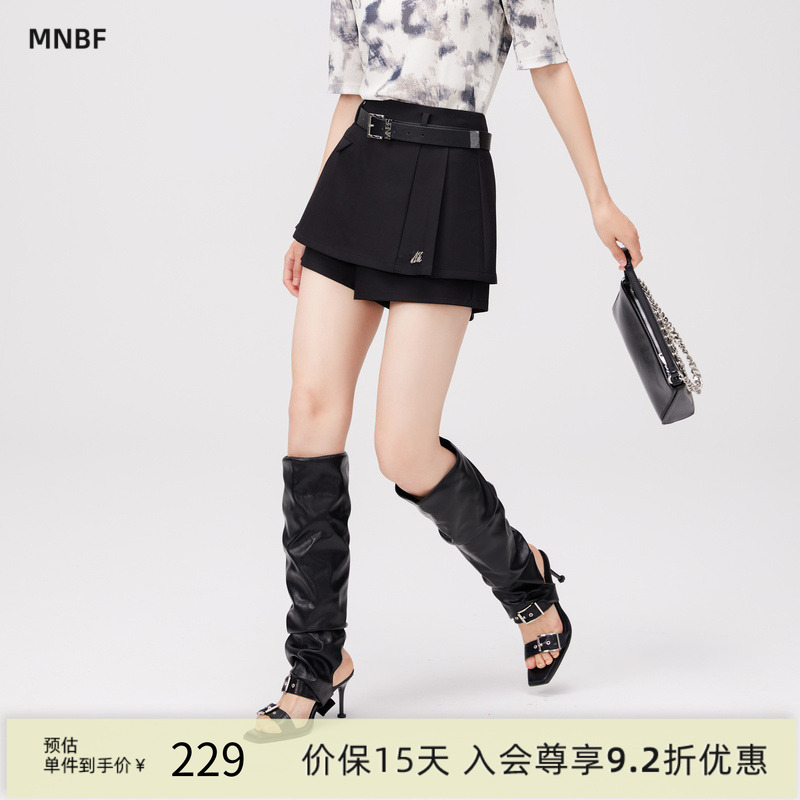 小个子a字外穿半身裙裤短裤