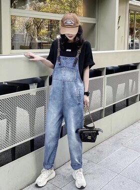 2025年春装新款欧洲站玫瑰共和国9950宽松显瘦牛仔背带裤女