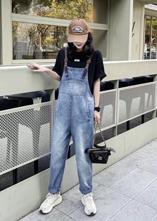 2025年春装新款欧洲站玫瑰共和国9950宽松显瘦牛仔背带裤女
